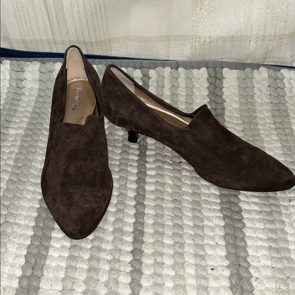 BeautiFeel Women's Dark Brown Suede Slip-On Loafers